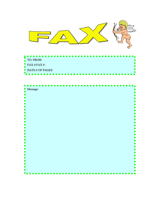 Cupid - Fax Cover Sheet Printable pdf