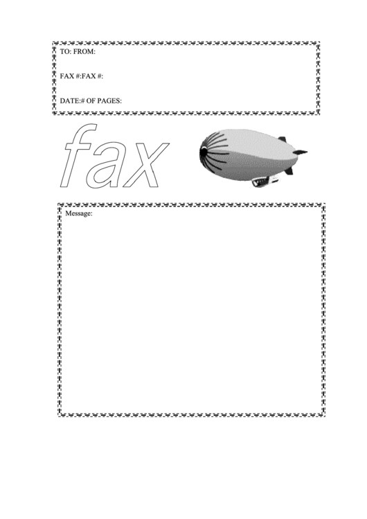 Blimp - Fax Cover Sheet Printable pdf