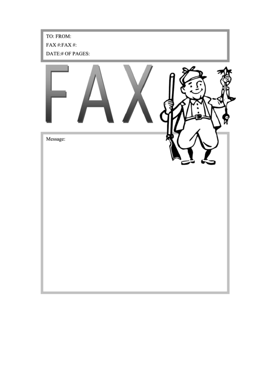 Hunter - Fax Cover Sheet Printable pdf