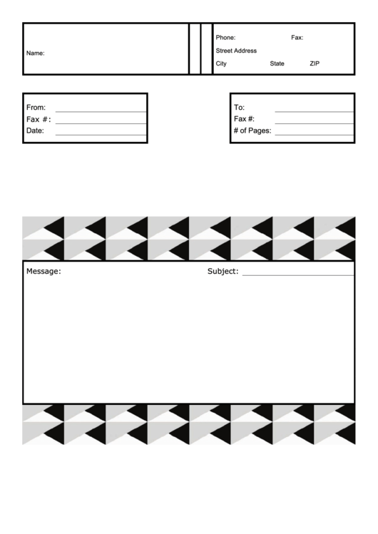 Stylish Triangles - Fax Cover Sheet Printable pdf
