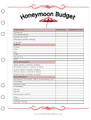Honeymoon Budget Template
