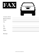 Car - Fax Cover Sheet