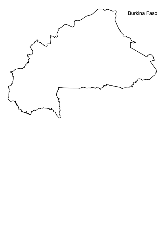 Burkina Faso Map Template Printable pdf