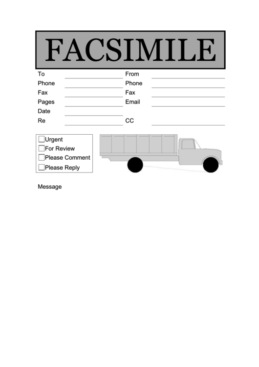 Facsimile Template Trucking printable pdf download Facsimile Template Trucking printable pdf download