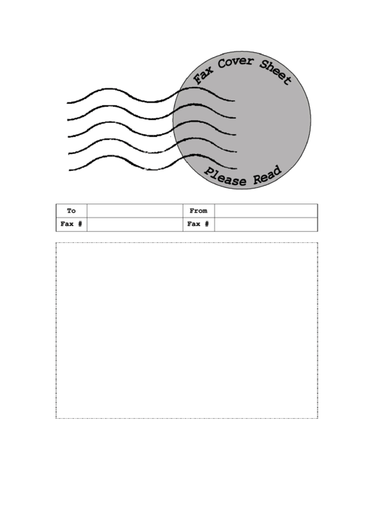 Stamp - Fax Cover Sheet Printable pdf