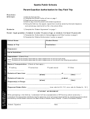 Parent/guardian Authorization For Day Field Trip Form