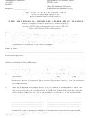 Notice Of Issuance Of Shares Form - California Commissioner Of Corporations