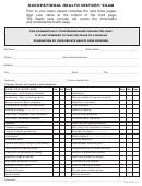 Occupational Health History/exam Form