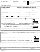 W-4 Form - Employee's Withholding Allowance Certificate