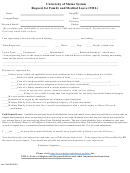 University Of Maine System - Request For Family And Medical Leave Form (fml)