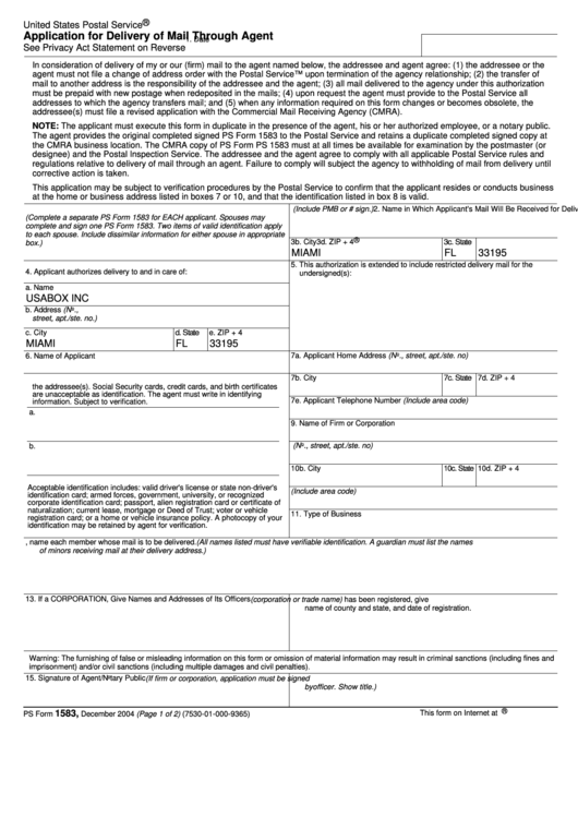 usps temporary mail forwarding form