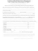 Certificate Of Discontinuance Of Doing Business Under Assumed Name Form - Dutchess County