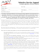 Selective Service Appeal Form