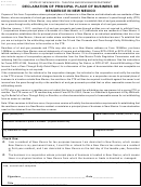 Rpd-41354 - Declaration Form Of Principal Place Of Business Or Residence In New Mexico