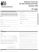 Pf 5095 - Election Form For 25 Year Retirement Plan Section 384
