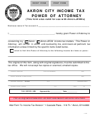 Akron City Income Tax Power Of Attorney Form