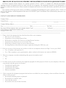 Economic Development Incentive Questionnaire Form - State Of Kansas - 2004