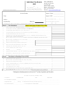 Individual Tax Return Form - City Of Monroe - 2015