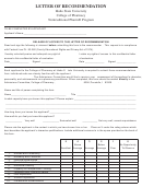 Sample Letter Of Recommendation Form