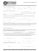 Form 78-010-10 - Affidavit Of Sale Under Lien Form