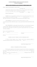 Application For Release Of Bond To Discharge Lien Form