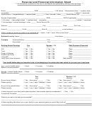 Personal And Financial Information Form