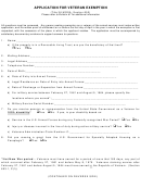 Application For Veteran Exemption Form 2005