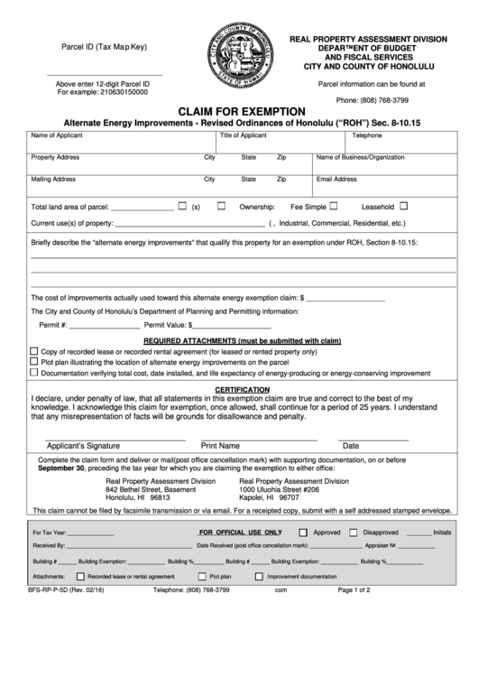 Fillable Claim For Exemption Form Printable Pdf Download 8283