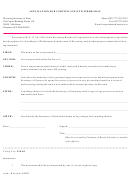 Application For Certificate Of Withdrawal Form - Wyoming Secretary Of State