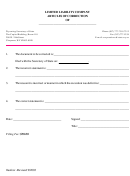Limited Liability Company Articles Of Correction Form 2003