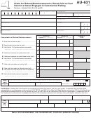 Form Au-631 - Claim For Refund/reimbursement Of Taxes Paid On Fuel Used In A Vessel Engaged In Commercial Fishing Printable pdf