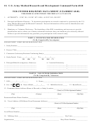 Form 60-r - Usamrdc Volunteer Registry Data Shee