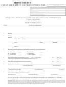 Clean And Green Application Form - Adamss County, Pennsylvania Department Of Agriculture