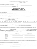 Supplemental Order Imprisonment In County Jail Form