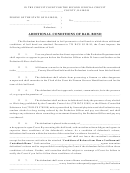 Additional Conditions Of Bail Bond Form