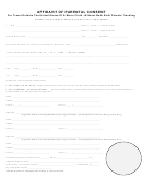 Affidavit Of Parental Consent Form - For Travel Outside The United States Of A Minor Child - Without Both Birth Parents Traveling