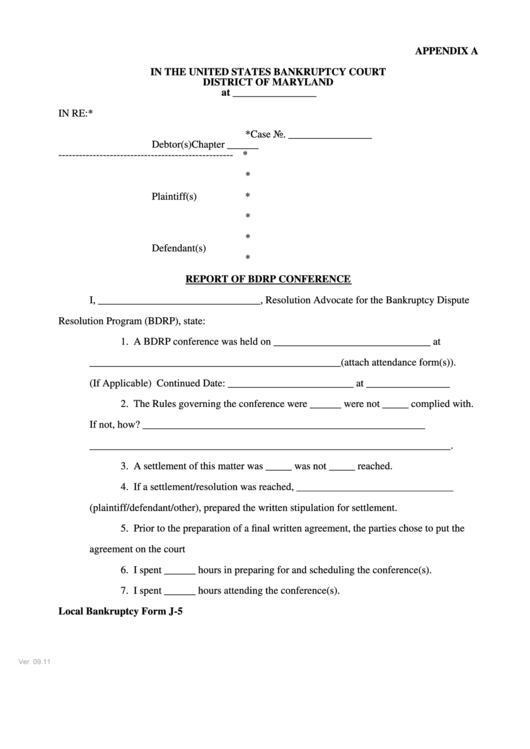 Lbf-j5 - Resolution Advocate Report Form
