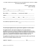 Sealing Application Form - Defiance County Court Of Common Pleas