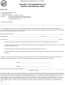 Request For Reservation Of Limited Partnership Name Form - Minnesota Secretary Of State