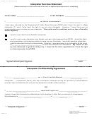 Interpreter Services Statement Form Printable pdf