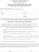 Cd-0773-0313 Spouse Rollover Election Form For Distribution From The Pension Fund