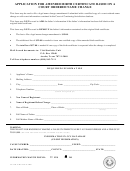 Application For Amended Birth Certificate Based On A Court Ordered Name Change Form