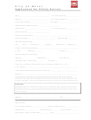 Application For Utility Service Form - City Of Dover Utility Department
