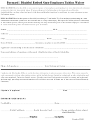 Deceased / Disabled Retired State Employees Tuition Waiver Form