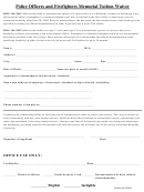 Police Officers & Firefighters Memorial Tuition Waiver Form