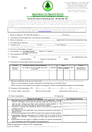 Application For Special Permit Form (for The Importation/transit/transhipment Of Animals & Birds) - The Government Of The Hong Kong