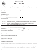Work Permit Form - State Of Maine