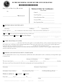Form 31-078 - Motion & Order For Continuance (non-trial) - Municipal Court Of Seattle - 2011
