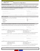 Form Reg-3-d - Request For Signature