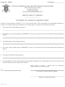 Statement Of Change Of Resident Agent Form